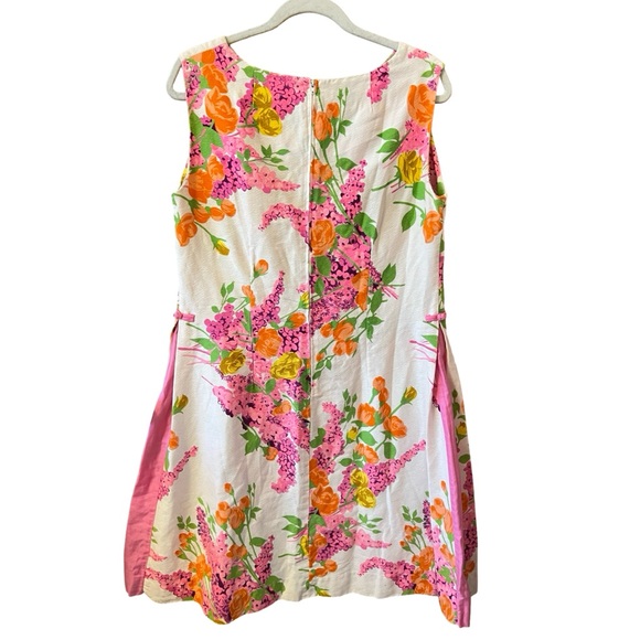 Vintage Floral Pink and Orange Dress - Picture 2 of 6